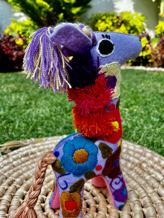 Casa Tlapali Chiapas Felt Embroidered Plush Toy Decoration